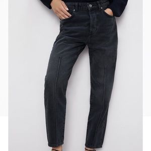 Zara mom fit jean, with front seams, size 2